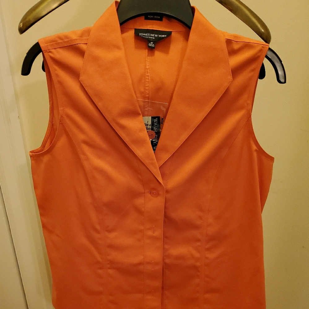 COPY - Jones NY Collection  coral button down sle…